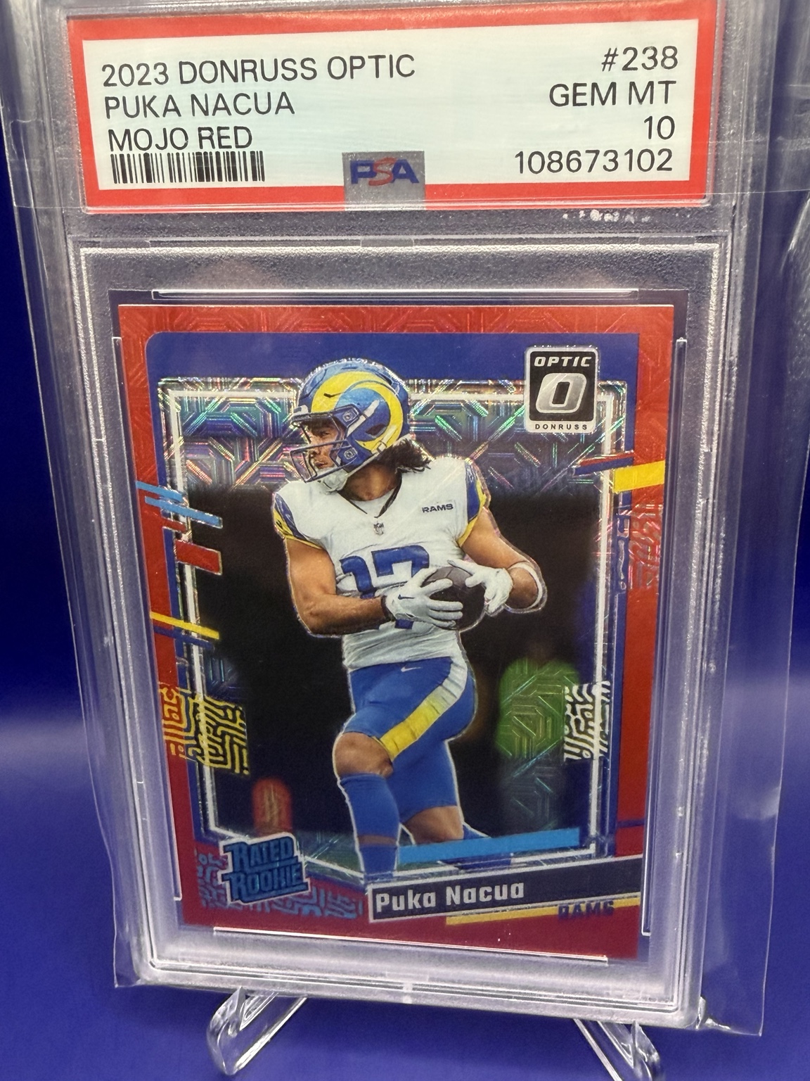 Puka Nacua Rated Rookie Mojo Red