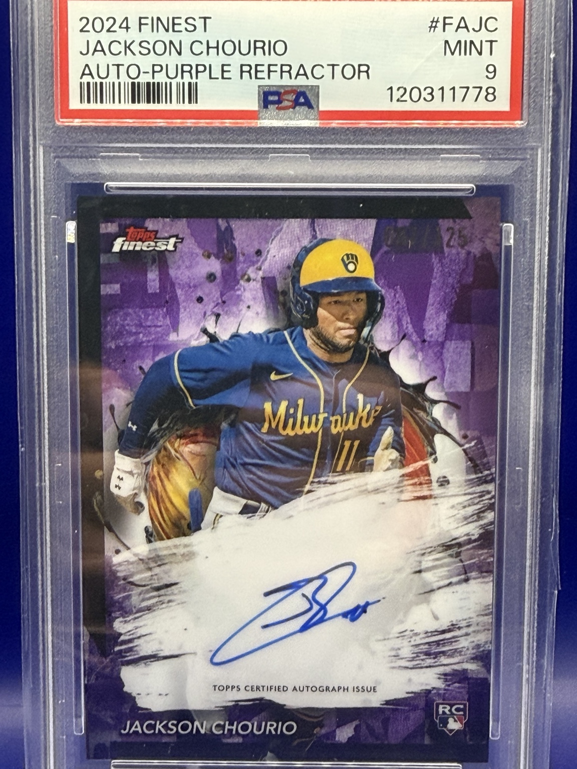 Jackson Chourio Auto Purple Refractor