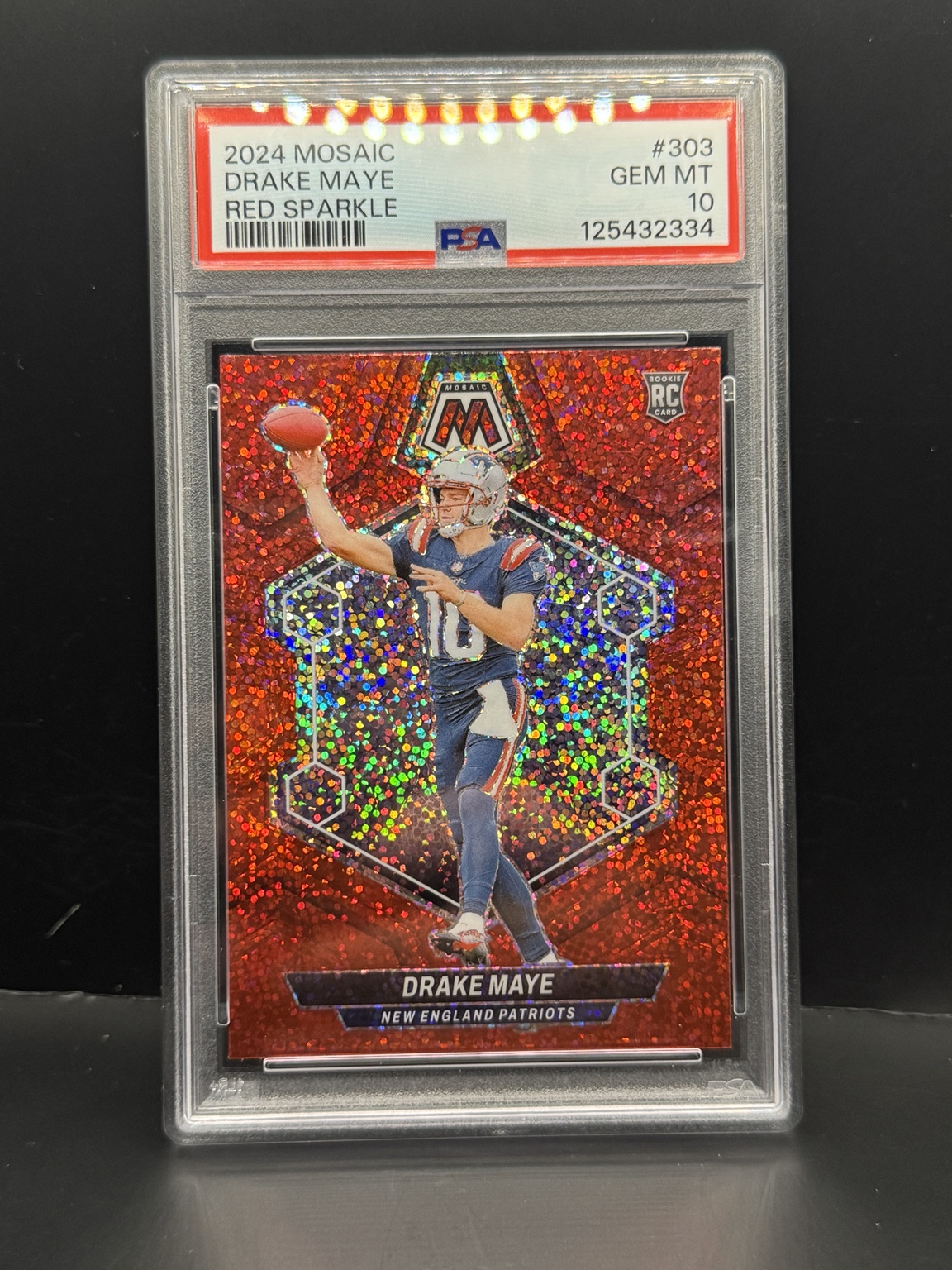 Drake Maye Red Sparkle