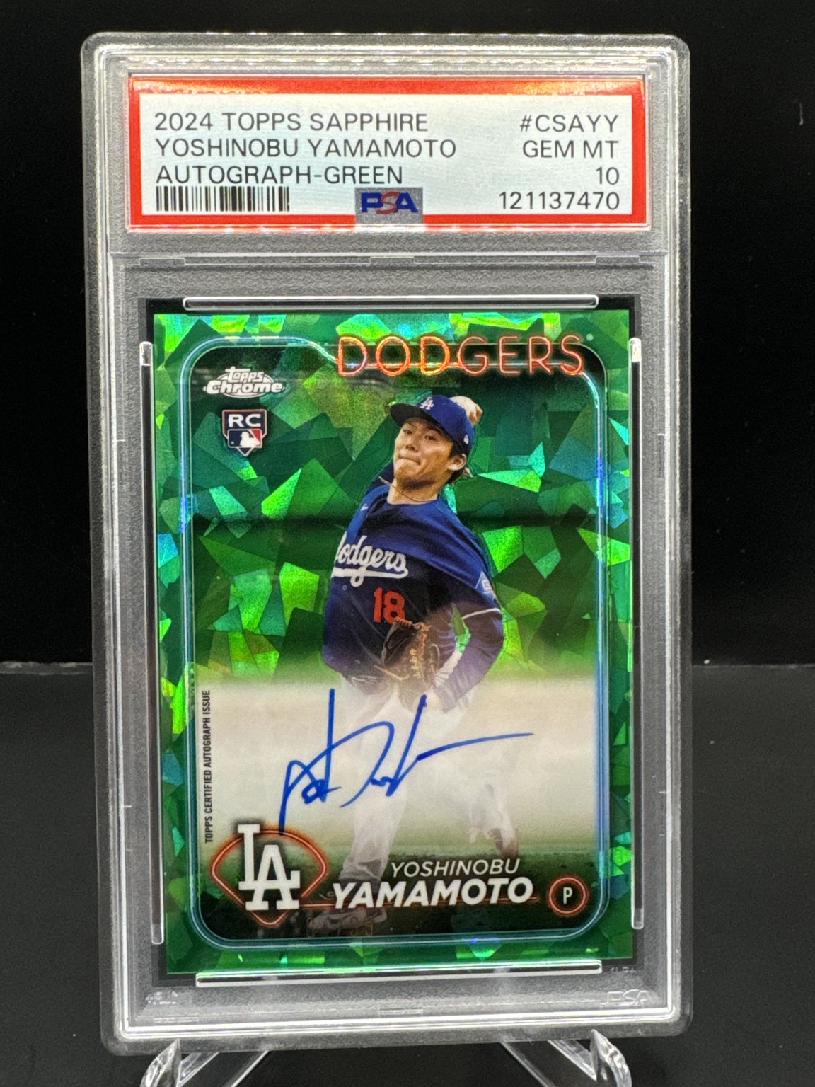 Yoshinobu Yamamoto Autograph Green
